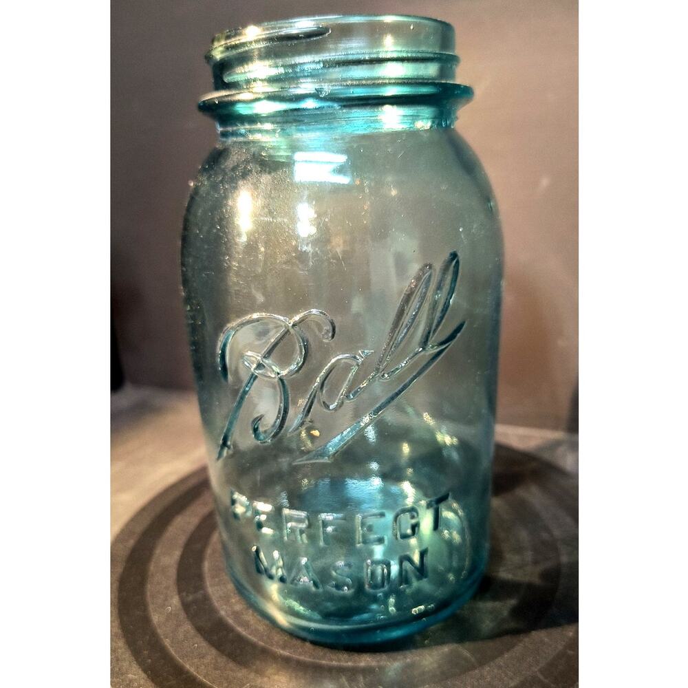 486. Large Blue Ball Perfect Mason Jar 10